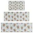 thumbnail image 1 of Blue Highland Cow Bucket Flower Pattern Kitchen Rugs Sets Of 3,Kitchen Runner Rugs Non Skid Washable,Decorative Kitchen Floor Mats for Kitchen,Sink,Laundry,17"x30"+ 17"x47" + 17"x59", 1 of 6