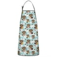 thumbnail image 1 of Blue Highland Cow Flower Butterfly Pattern Apron-Garden Aprons for Women with Pockets-Cotton Linen Waterproof Kitchen Cooking Gardening Aprons Adjustable for Kitchen,Cooking,BBQ and Salon 33x27 Inch, 1 of 7
