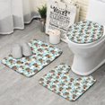 thumbnail image 1 of Blue Highland Cow Flower Butterfly Pattern Bathroom Rugs Sets 3 Piece,Toilet Cover Set,Absorbent Non Slip Bathroom Mats Sets with U-Shaped Contour Rug Toilet Rug Set, 1 of 5