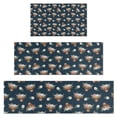 thumbnail image 1 of Blue Highland Cow Flower Pattern Kitchen Rugs Sets Of 3,Kitchen Runner Rugs Non Skid Washable,Decorative Kitchen Floor Mats for Kitchen,Sink,Laundry,17"x30"+ 17"x47" + 17"x59", 1 of 6