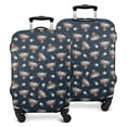 thumbnail image 1 of Blue Highland Cow Flower Pattern Luggage Cover Fashion Suitcase Cover Baggage Covers Fit 25-28 Inch Luggage (Go Travel), 1 of 5