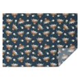 thumbnail image 1 of Blue Highland Cow Flower Pattern Rectangle Tablecloth 60"x84",Waterproof Polyester Rectangle Table Cloth, Wipeable Spillproof Polyester Tablecloth for Dining, Camping, Indoor and Outdoor, 1 of 5