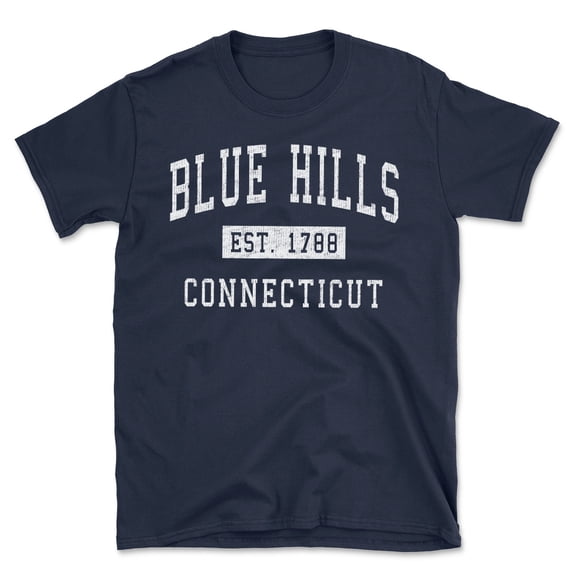 Blue Hills Connecticut Classic Established Men's Cotton T-Shirt