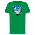thumbnail image 1 of Blue Hipster Polygonal Cat Tee Men's -Image by Shutterstock, 1 of 1