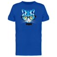 thumbnail image 1 of Blue Hipster Polygonal Cat Tee Men's -Image by Shutterstock, 1 of 1