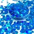thumbnail image 1 of Blue Holographic Chunky Glitter for Crafts, Epoxy, Resin, Tumblers, DIY Decorations, Nail Art (1oz = 28g), 1 of 2