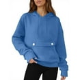 thumbnail image 1 of Blue Hoodies for Womens Oversized Hoodies Fleece Sweatshirts Casual Comfy Tops Fall Fashion Outfits 2025 Cute Clothes with Pockets Fall Tops for Women 2025, 1 of 6