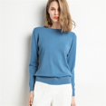 thumbnail image 1 of Blue Hoodies for Women's New Round Neck Long Sleeve Loose Pullover Solid Knit Bottom Shirt Fall Tops for Women 2025, 1 of 5