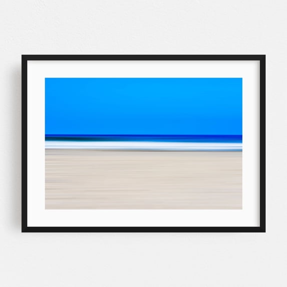 Blue Horizon - San Diego California Photography Black Framed Wall Art Print 24 x 36 inches