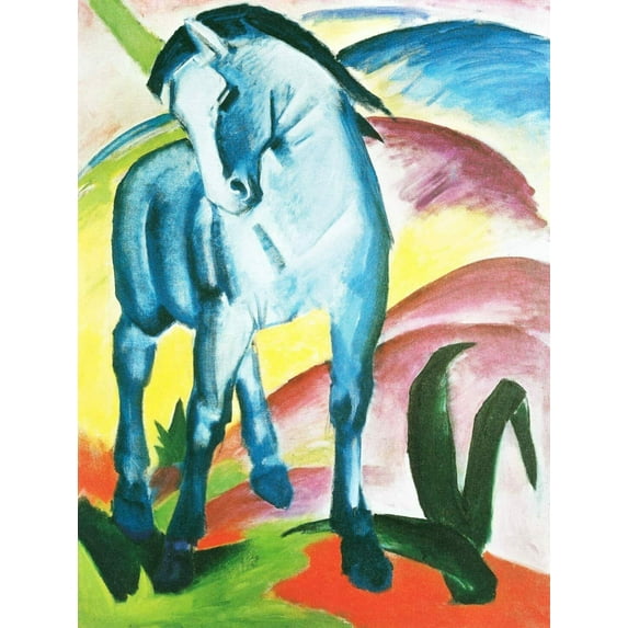 Blue Horse 1-Marc - CANVAS OR FINE PRINT WALL ART