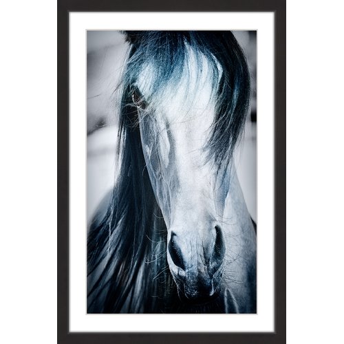 "Blue Horse" Framed Painting Print