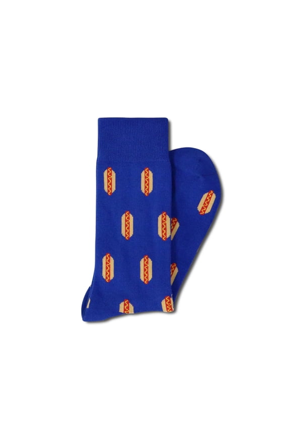 Blue Hot Dog Socks