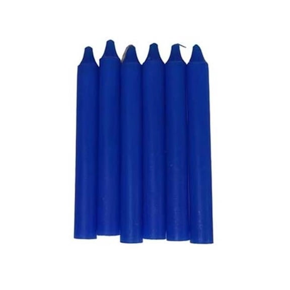 Blue Household Candle - 6 in. - Set of 6 - Element of Water Symbolism