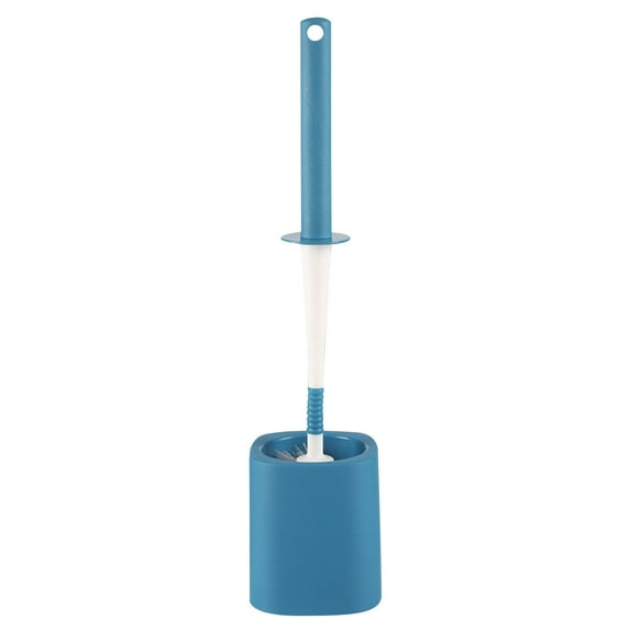 Blue Household Toilet Brush Set With Holder Wall Mounted Plastic ...