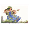 thumbnail image 1 of Blue Hula (Ka Hula Uliuli) - Hawaiian Dancer - From an Original Watercolor Painting by Janet Stewart - Master Art Print (Unframed) 13in x 19in, 1 of 4