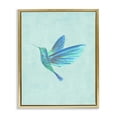 thumbnail image 1 of Stupell Industries Blue Hummingbird Simplicity Gold Framed Floater Canvas Wall Art, design by Camila Juncos, 31 x 25, 1 of 9
