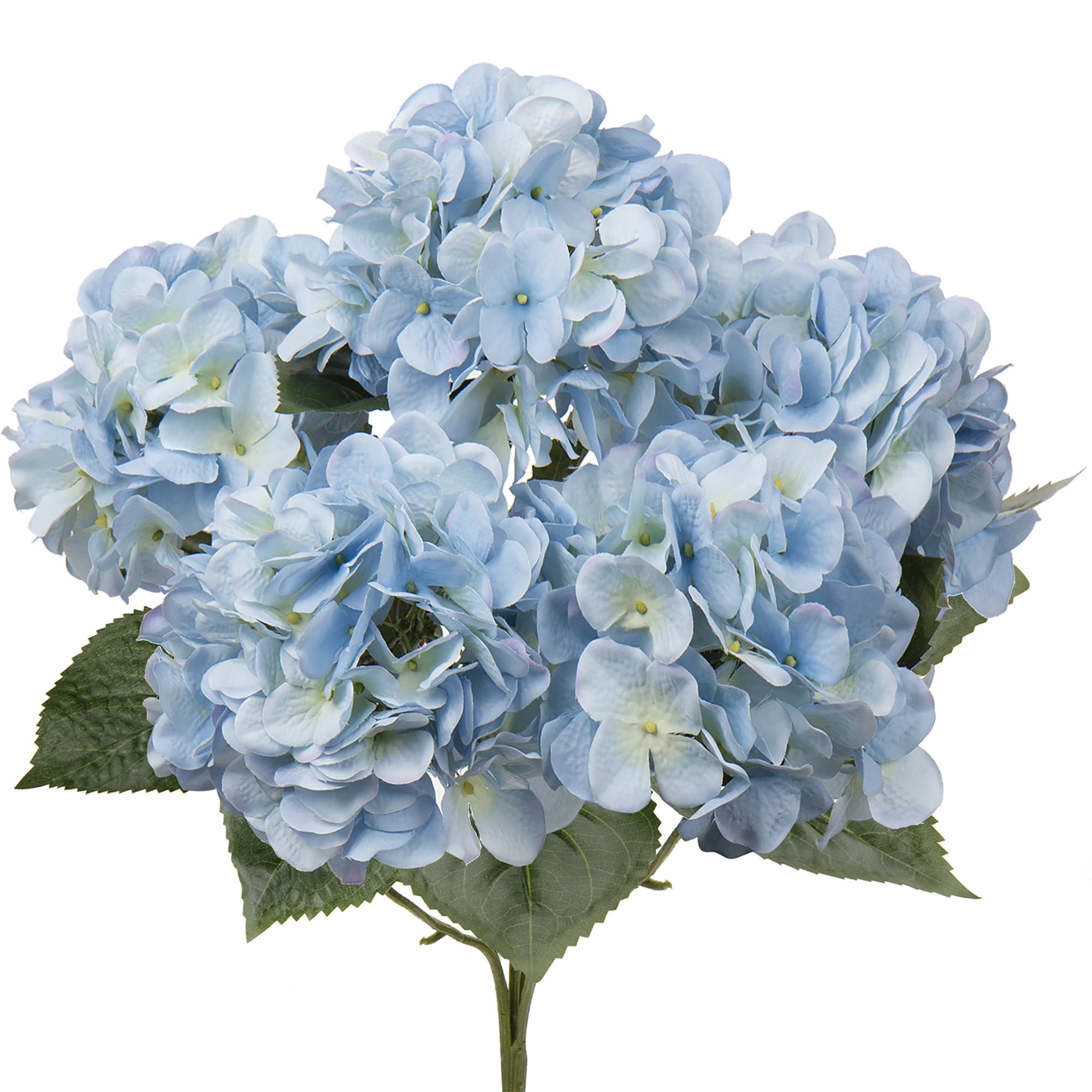 Blue Hydrangea Artificial Flowers Large Artificial Hydrangeas Silk Flowers for Home Decor Indoor Wedding Flowers Bouquets Faux Flowers Kitchen Centerpiece Table Decorations