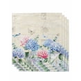 thumbnail image 1 of Blue Hydrangea Cloth Napkins Set of 4 Reusable Dinner Napkins, Pink Flowers Spring Botanical Country Plants Cocktail Napkin Washable Table Napkins for Wedding/Holiday Party/Baby Shower 20"x20", 1 of 7