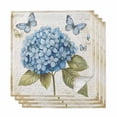 thumbnail image 1 of Blue Hydrangea Cloth Napkins, Spring Vintage Botanical Butterfly Washable and Reusable Dinner Napkins Set of 4, Table Napkin for Kitchen Party Birthday Wedding Hotel Housewarming 20"x20", 1 of 8