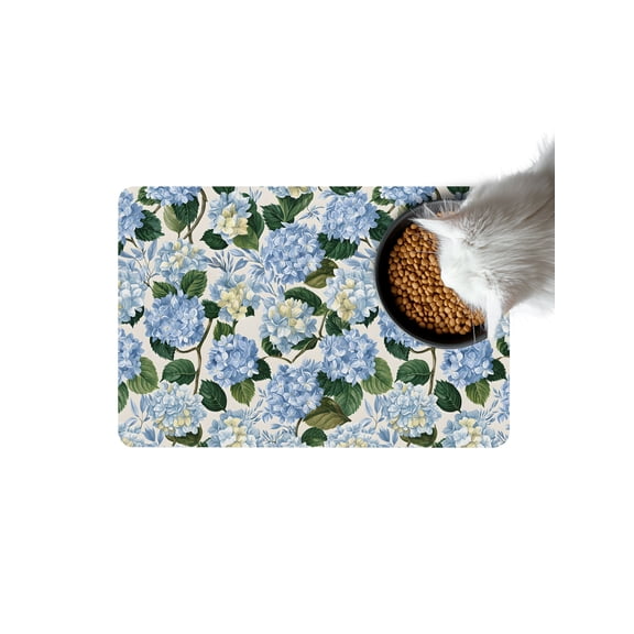 Blue Hydrangea Doormat Non Slip Diatomaceous Earth Door Mat Absorbent Quick Dry Soft Washable Entrance Rug for Bathroom Laundry Room 16"x24"