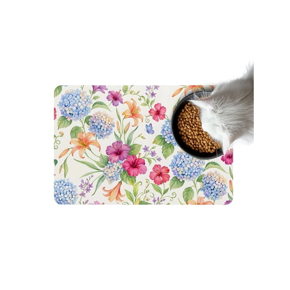 Blue Hydrangea Doormat Non Slip Diatomaceous Earth Door Mat Absorbent Quick Dry Soft Washable Entrance Rug for Bathroom Laundry Room 16"x24"