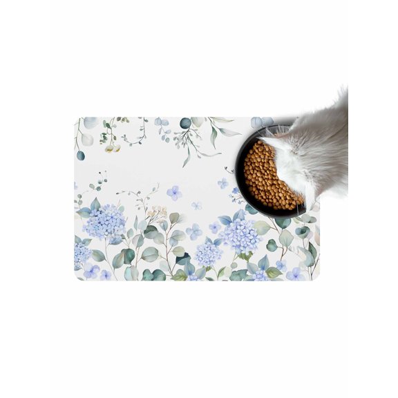 Blue Hydrangea Doormat Non Slip Diatomaceous Earth Door Mat Absorbent Quick Dry Soft Washable Entrance Rug for Bathroom Laundry Room 16"x24"