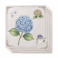 thumbnail image 1 of Blue Hydrangea Floral Cloth Napkins, Farmhouse Flowers Blossom Washable and Reusable Dinner Napkins Set of 4, Table Napkin for Kitchen Party Birthday Wedding Hotel Housewarming 20"x20", 1 of 9