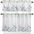 thumbnail image 1 of Blue Hydrangea Kitchen Curtains and Valances Set, 1 of 1