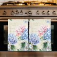thumbnail image 1 of Blue Hydrangea Kitchen Towels Set of 1, Pink Flowers Spring Botanical Country Plants Absorbent Dish Towels for Kitchen, Microfiber Hand Towel, Quick Drying Tea Towel for Cleaning Dishcloths, 1 of 7