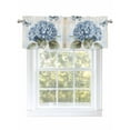 thumbnail image 1 of Blue Hydrangea Retro Curtain Valances for Windows, VintageBotanical Floral Blossom Kitchen Valance Window Treatment, Light Filtering Block Curtains for Bathroom/Bedroom/Living Room 42'' x 12'', 1 of 9
