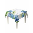 thumbnail image 1 of Blue Hydrangea Table Cloth, Waterproof Tablecloth for Square Tables, Farmhouse Butterfly Spring Floral Reusable Washable Fabric Table Cover for Restaurant Kitchen Dining Tables 54"x54", 1 of 9