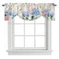 thumbnail image 1 of Blue Hydrangea Tie Up Valance Curtains for Windows, Kitchen Curtains Window Treatments, Pink Flowers Spring Botanical Country Plants Short Window Shades Valances for Bedroom Bathroom Cafe 42"x12", 1 of 8
