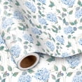 thumbnail image 1 of Blue Hydrangea Wrapping Paper Roll, Hydrangea Flowers Party Gift Wrap for Wedding, Bridal Shower, Baby Shower, Anniversary, Mother's Day, Birthday, DIY Bouquet, Mini Roll, 17 inches x 16.4Feet, 1 of 17