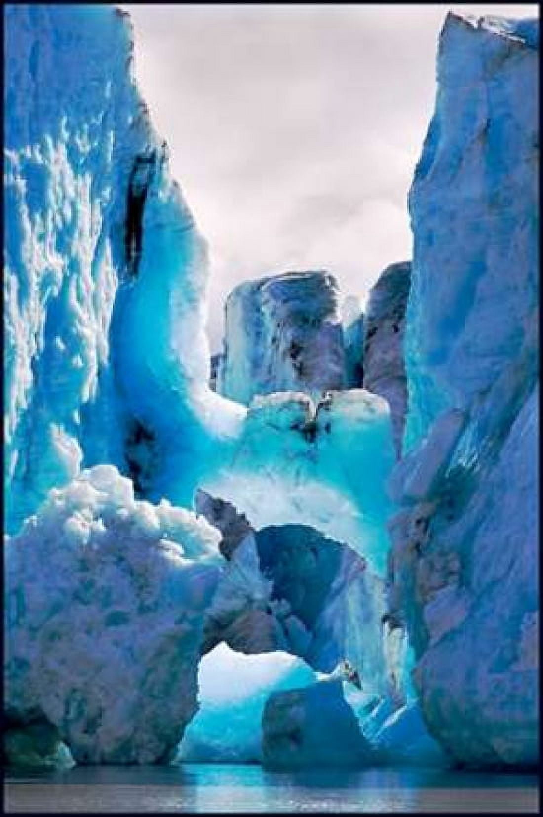 Blue Ice Canvas Art - John Stalowy (12 x 18)