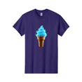 thumbnail image 1 of Blue-Ice-Cream-Cone Mens Graphic Tee, 100% Cotton, Casual Summer Wear BAA175, 1 of 2