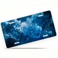 thumbnail image 1 of Blue Ice Crystals Funny Personalized License Plate Rust-proof Stainless Steel Metal License Plate Suitable For Men And Women 12.2" x 6.2", 1 of 7