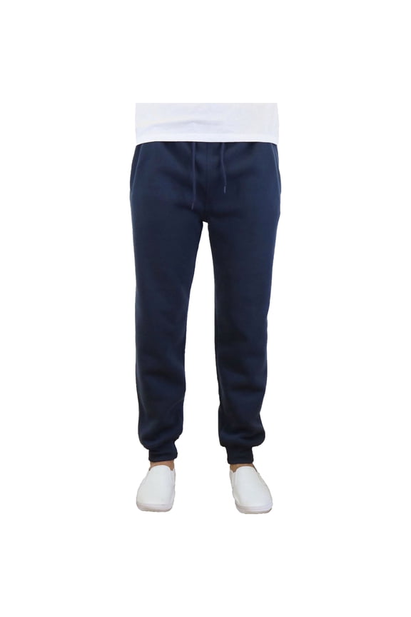 Mens Blue Ice Fleece Casual Jogger Pants, Blue, X-Large