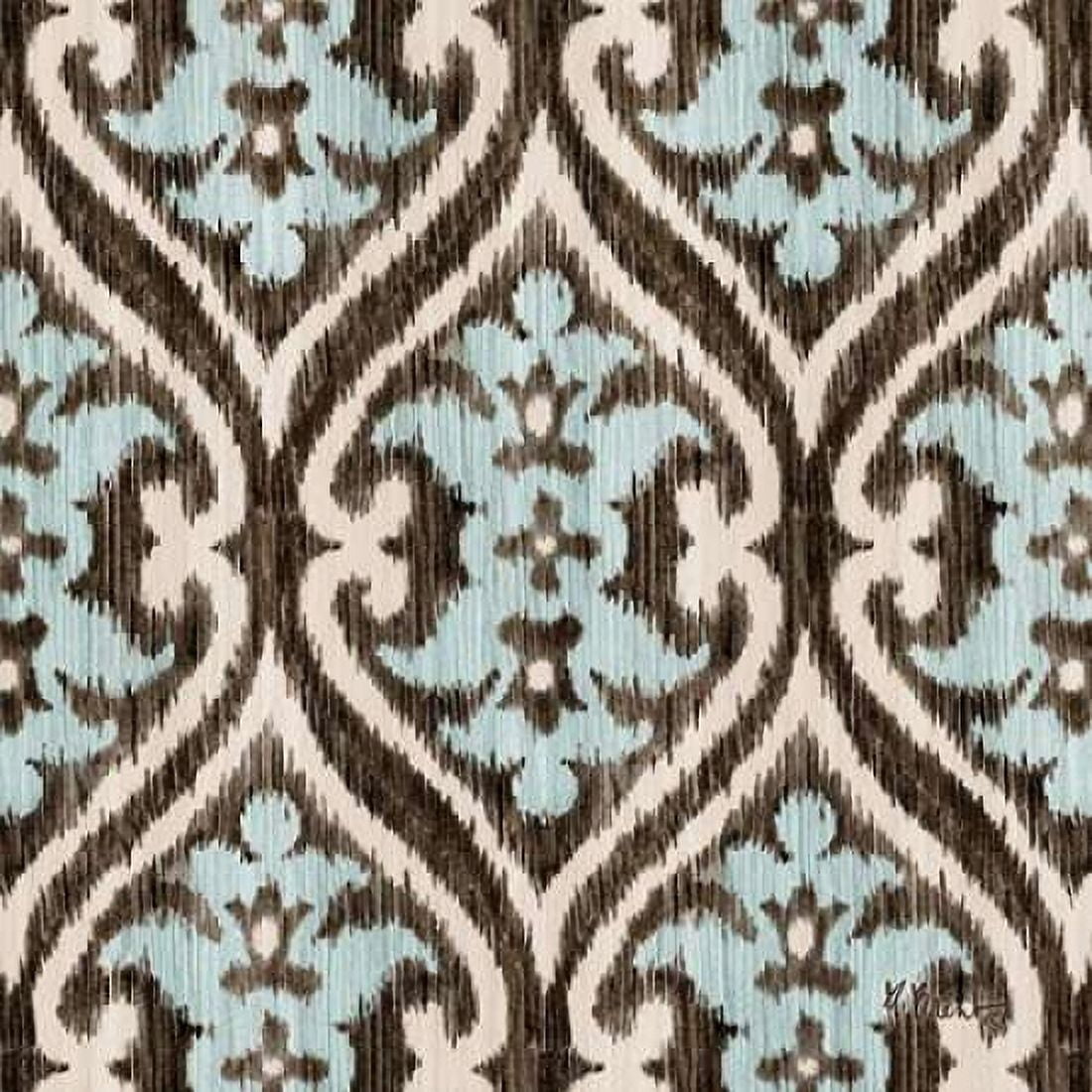 Blue Ikat IV Canvas Art - Paul Brent (24 x 24)