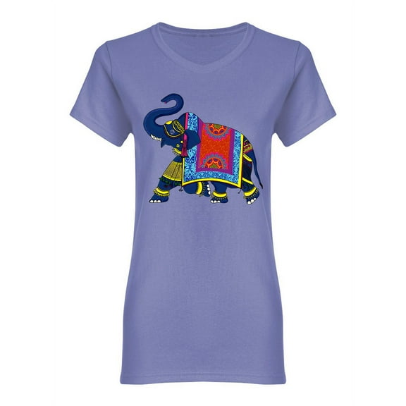 Blue Indian Elephant  Shaped Tee Women's -Image by Shutterstock