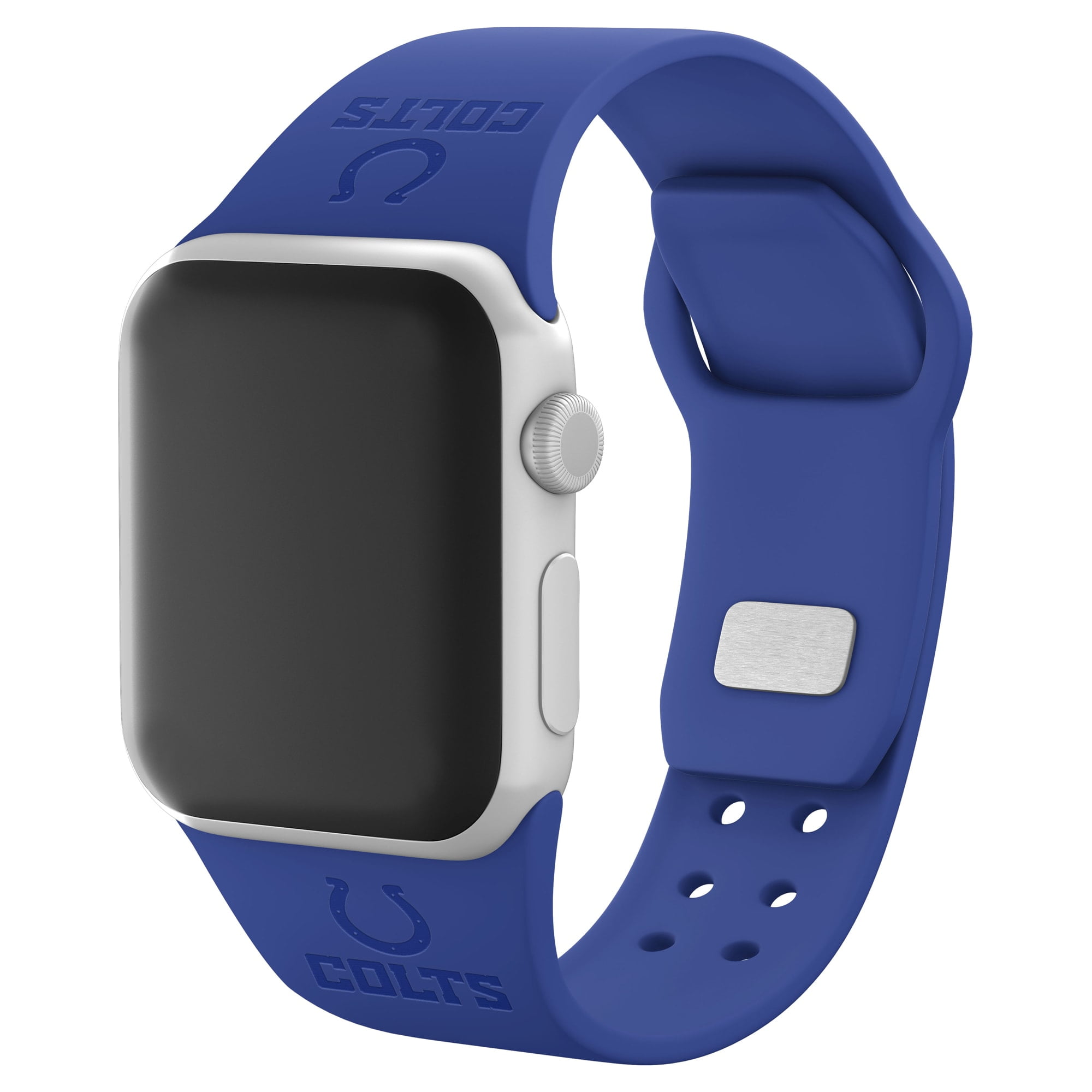 Blue Indianapolis Colts Debossed Silicone Apple Watch Band