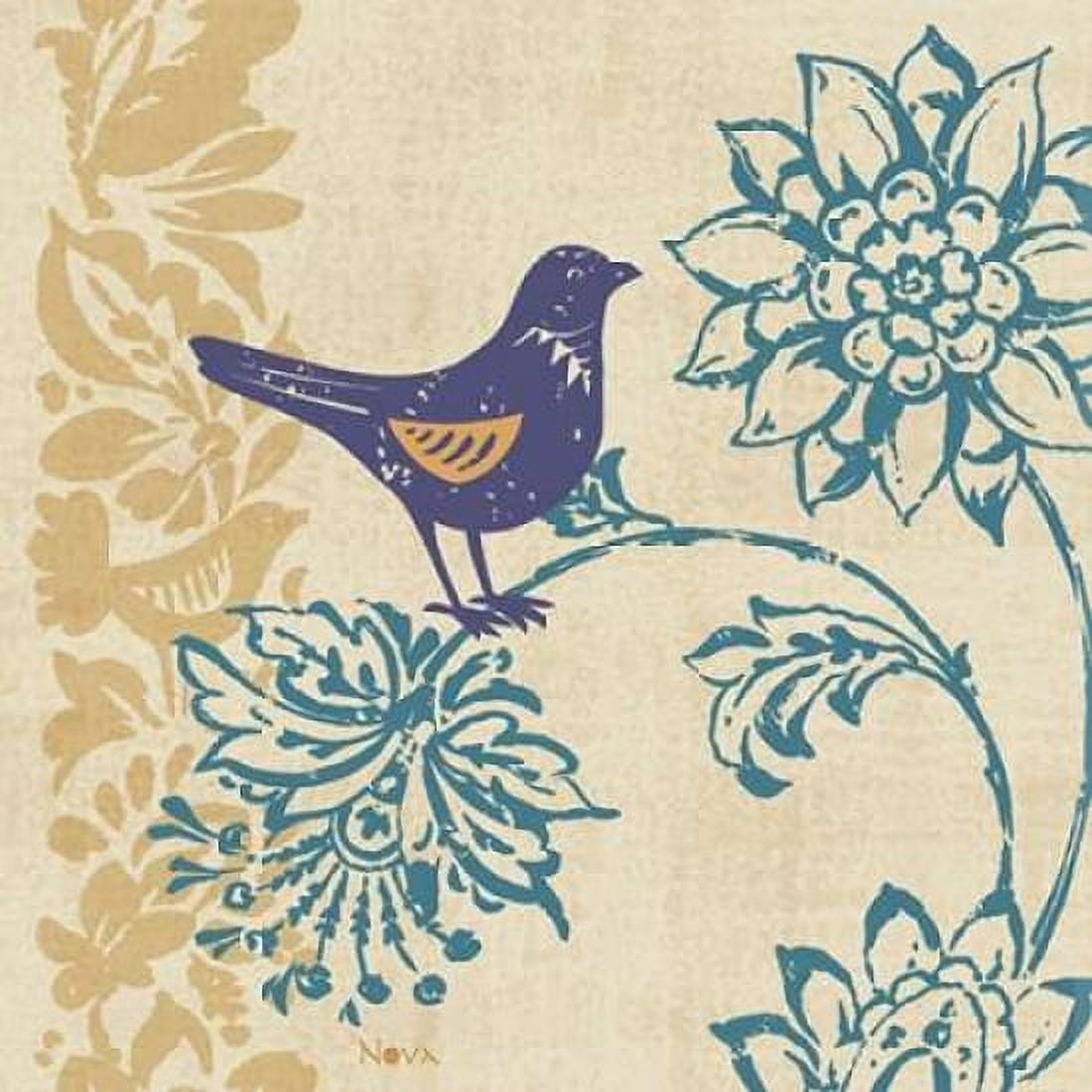 Blue Indigo Bird I Canvas Art - Studio Nova (24 x 24)