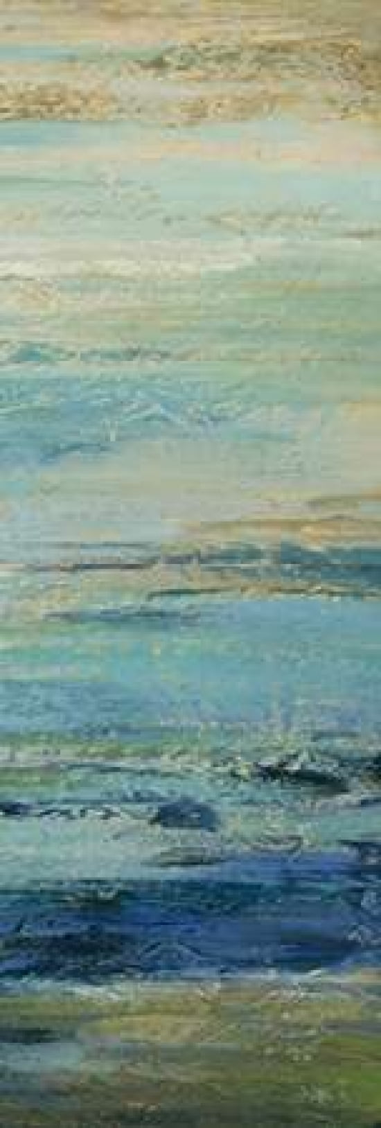 Blue Indigo Panel II Canvas Art - Studio Nova (8 x 24)