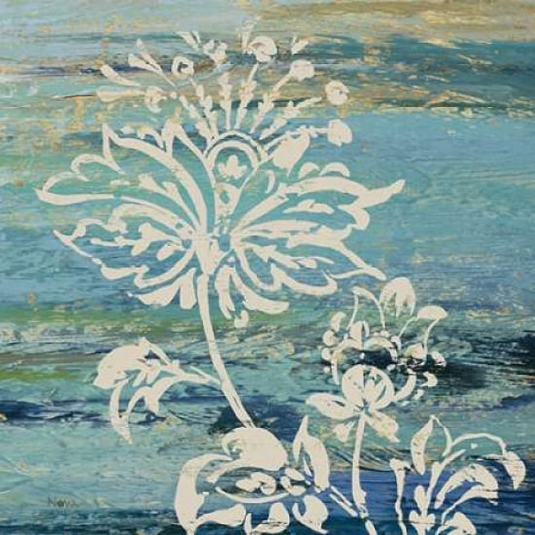 Blue Indigo with Lace III Canvas Art - Studio Nova (24 x 24)