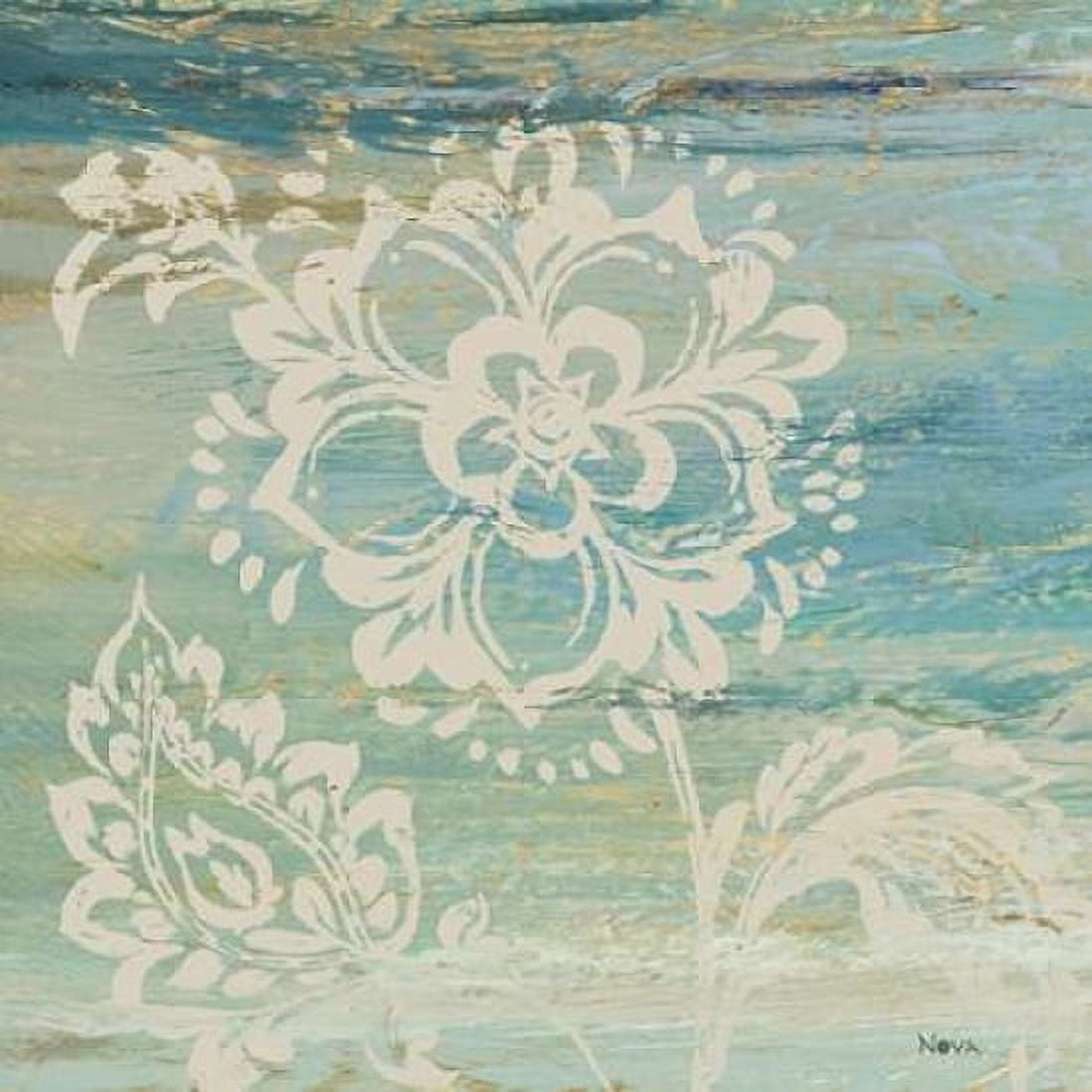 Blue Indigo with Lace IV Canvas Art - Studio Nova (24 x 24)