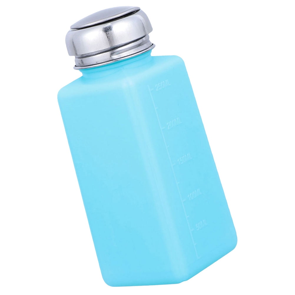 Blue Industrial Alcohol Bottle Push down Pump Dispenser Bottles Liquid