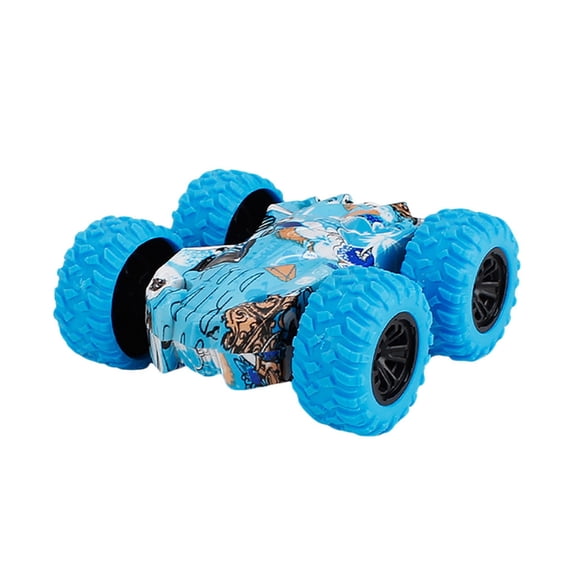 Blue Inertia Double Side Stunt Graffiti Car Toy Off Road Model For Kids 2026