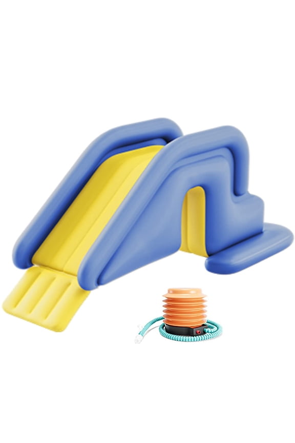 Blue Inflatable Pool Water Slide for Backyard Summer Swimming