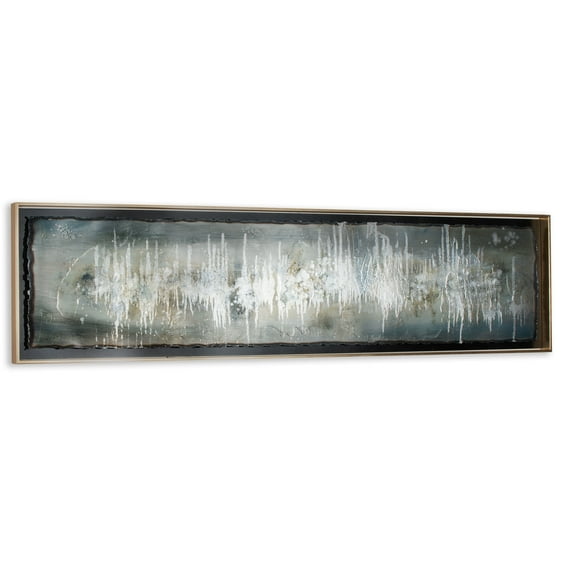 Blue Ingot, Hand Painted Metal Wall Decor
