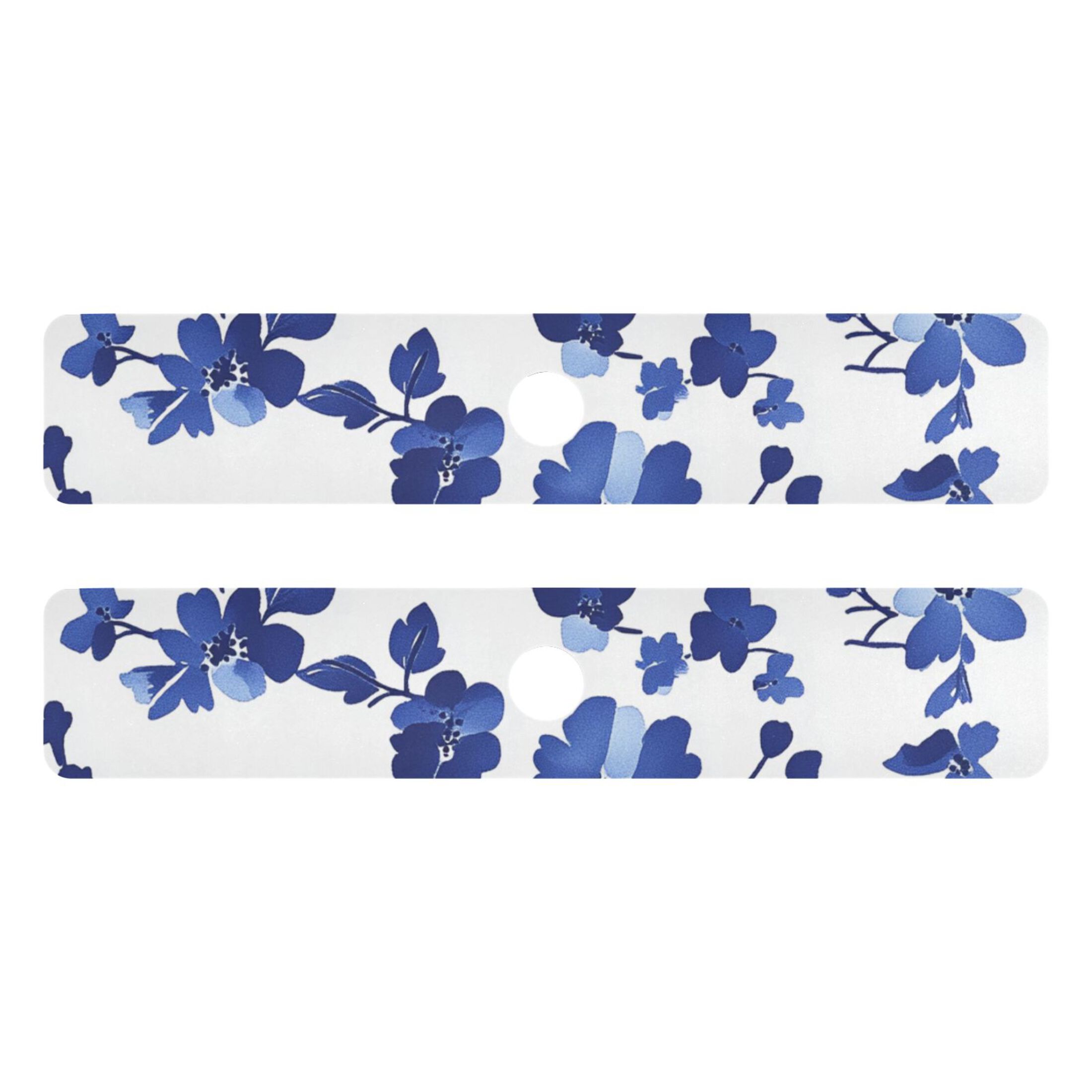 Blue Ink Flower on A White Background Kitchen Sink Splash Guard ...