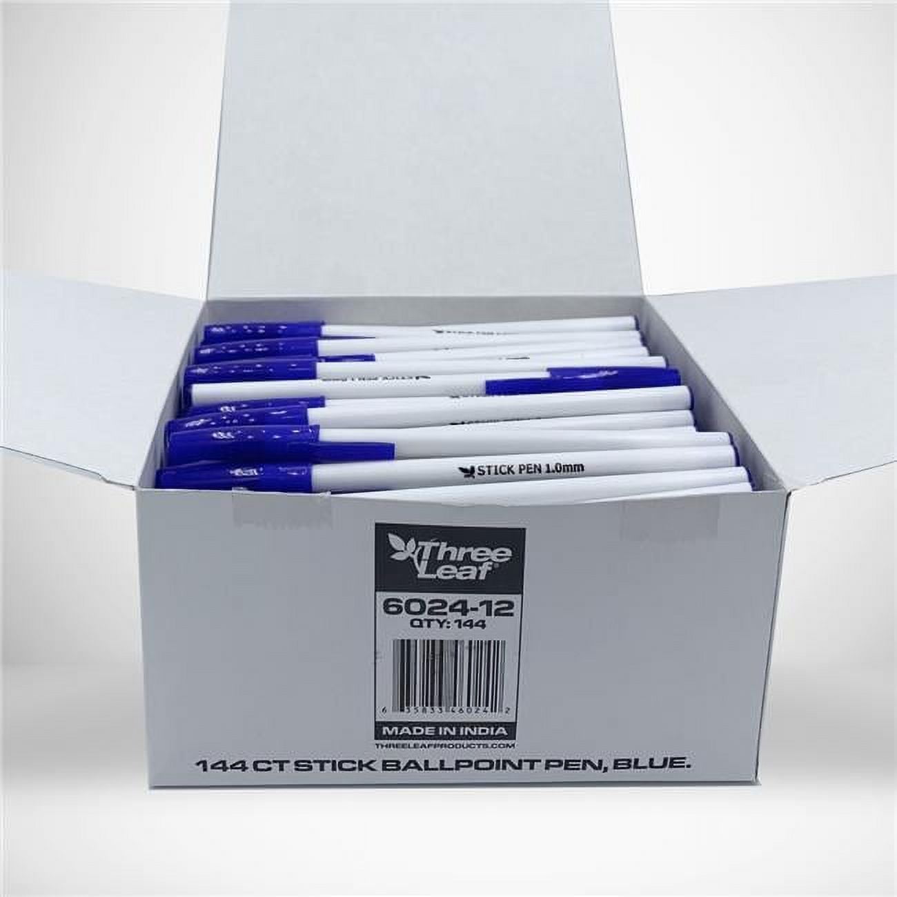 Blue Ink Stick Ball Point Pen - 144 Count - Case of 12 - Walmart.com
